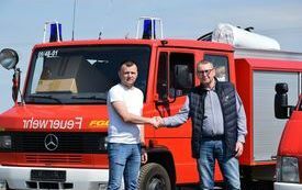 Przekazanie woz&oacute;w strażackich na Ukrainę 4