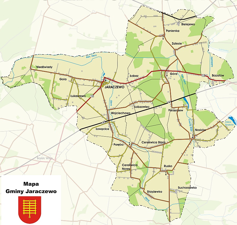 Mapa gminy Jaraczewo