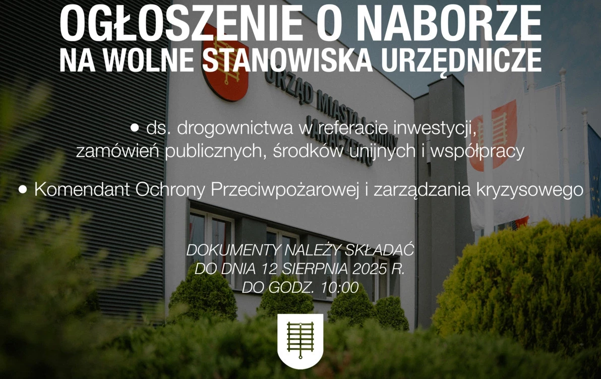 Zdjęcie do Ogłoszenie naboru na wolne stanowiska urzędnicze!